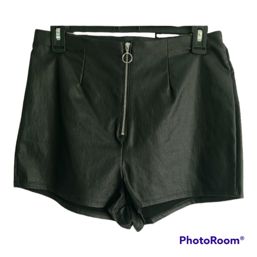 Papaya Zip Up High Waisted Shorts